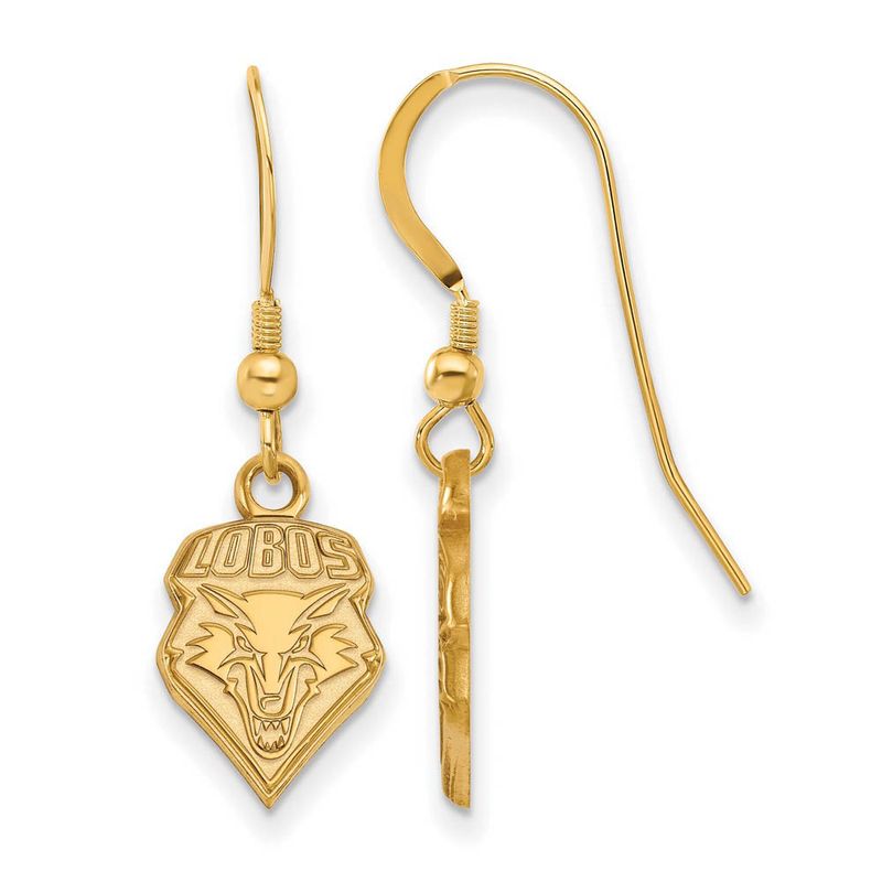 14k Gold Plated Silver University Of New Mexico Dangle Earrings